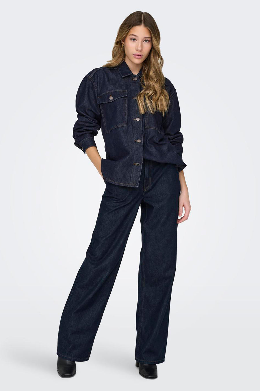 Hemd (lange mouwen) Dark blue denim - JDY