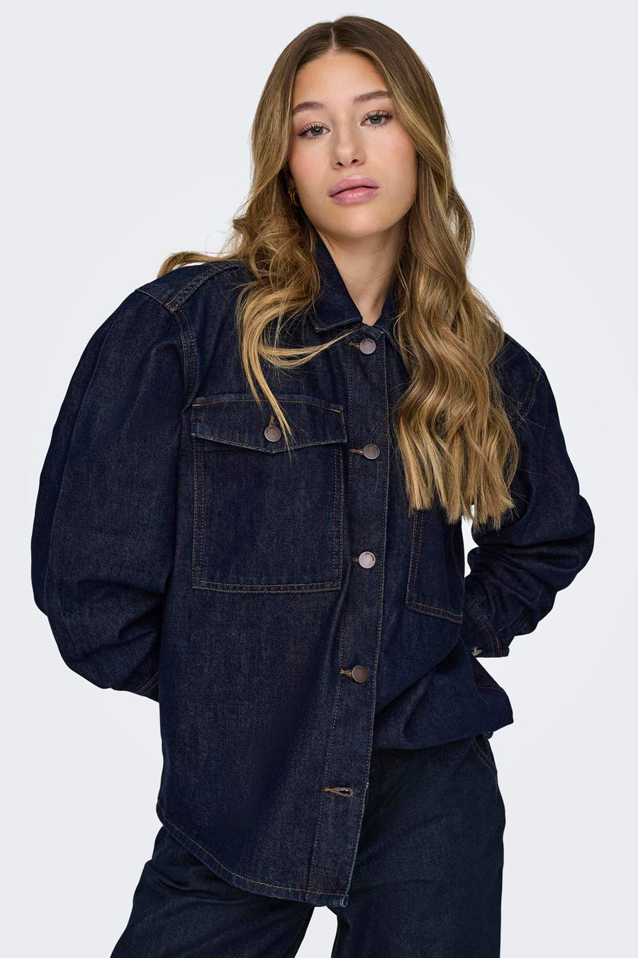 Hemd (lange mouwen) Dark blue denim - JDY