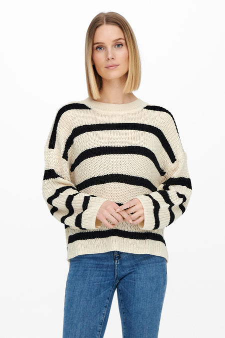 Trui met ronde hals Ecru - JDY
