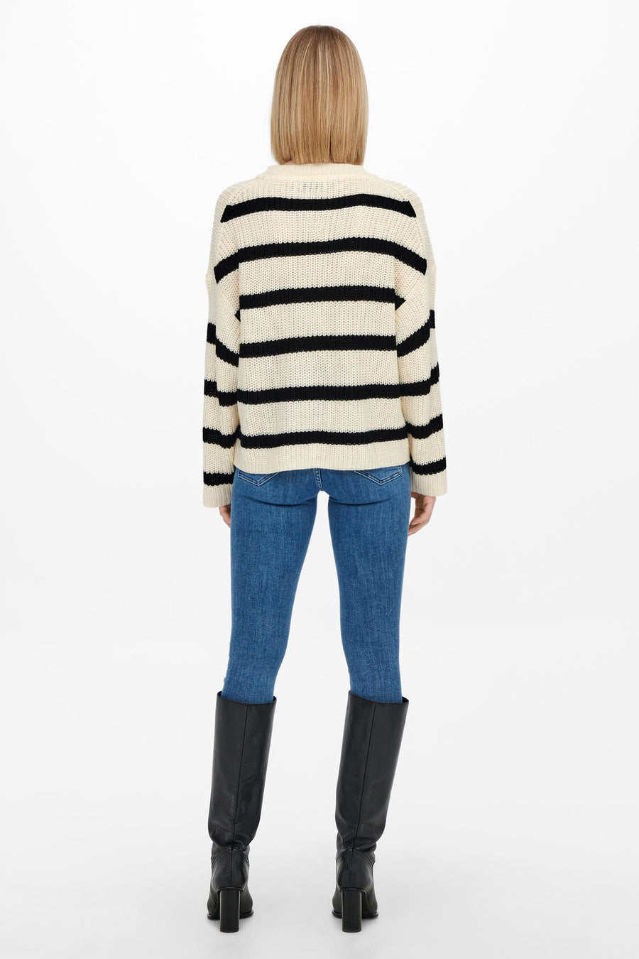 Trui met ronde hals Ecru - JDY