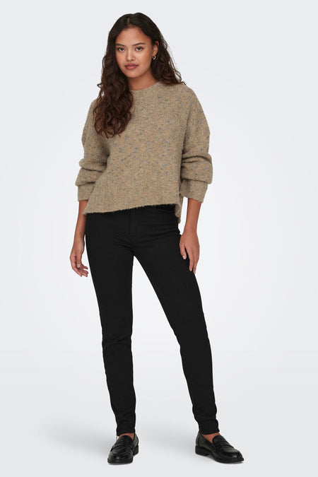Trui met ronde hals Beige - JDY