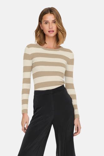 Trui met ronde hals Beige - JDY