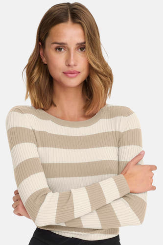 Trui met ronde hals Beige - JDY