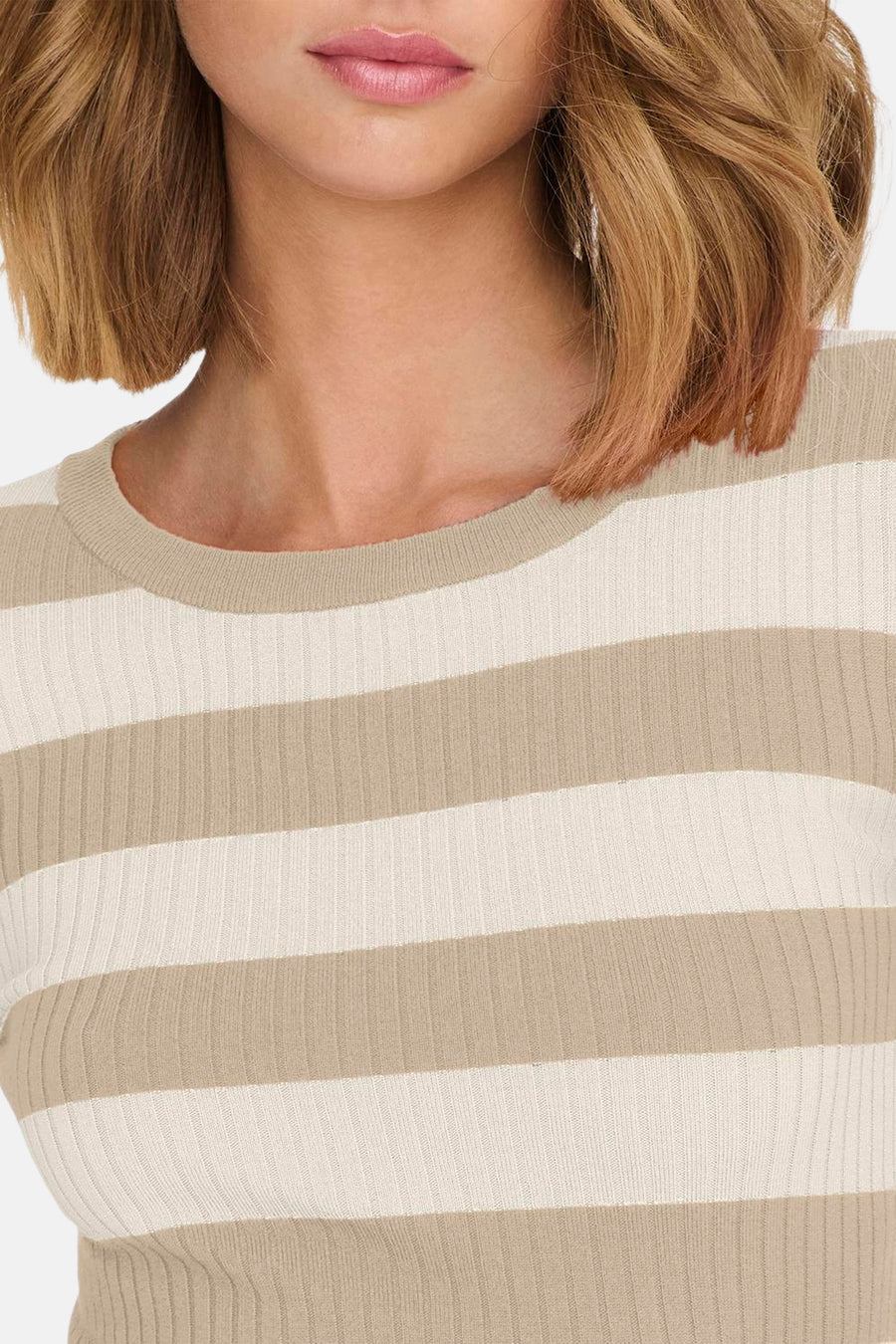 Trui met ronde hals Beige - JDY