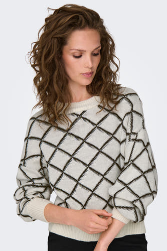 Trui met ronde hals Ecru - JDY