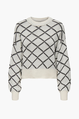 Trui met ronde hals Ecru - JDY