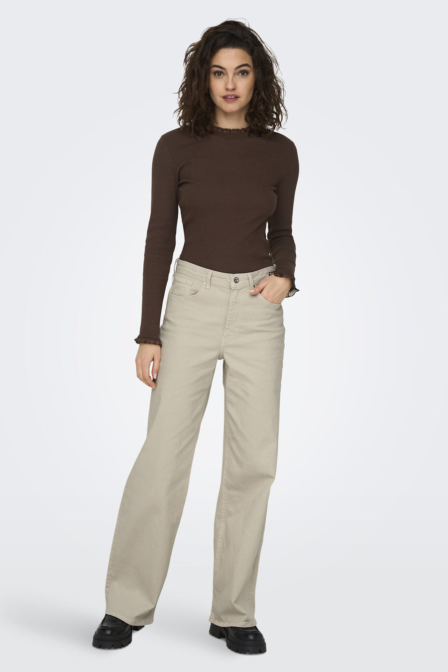 Jeans wide Off white denim - ONLY®