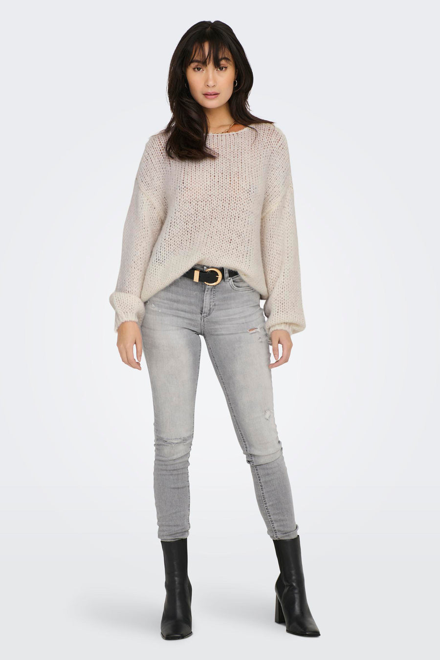 Trui met ronde hals Bruin - ONLY®