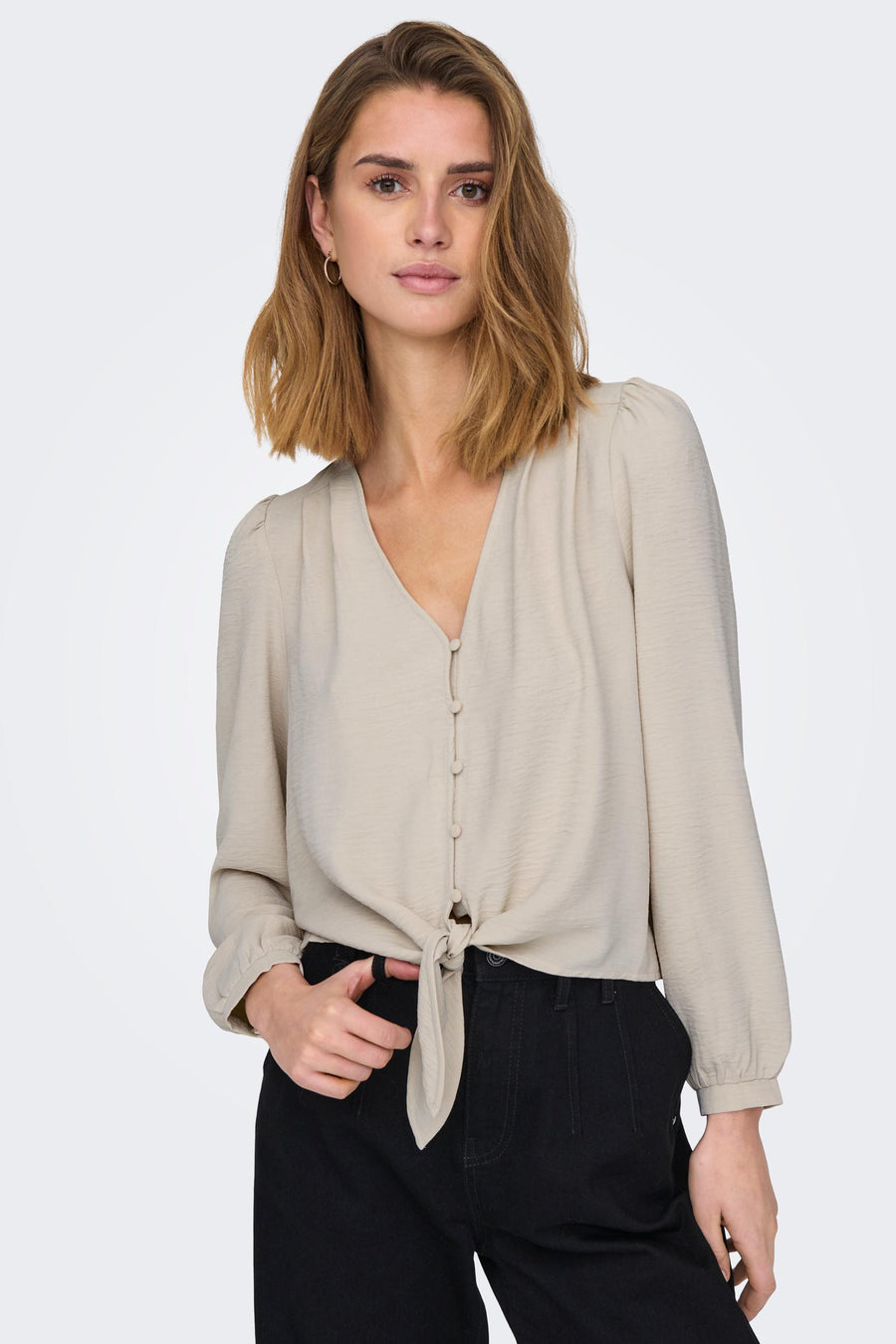 Blouse (lange mouwen) Grijs - ONLY®