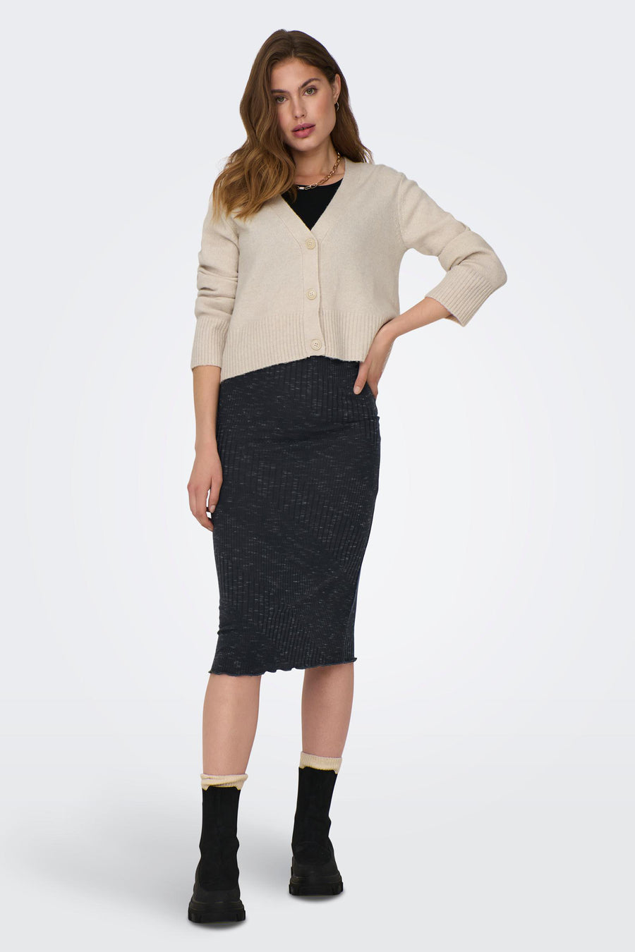 Rok 3/4 Grijs - JDY