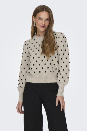 Trui met ronde hals Ecru - JDY