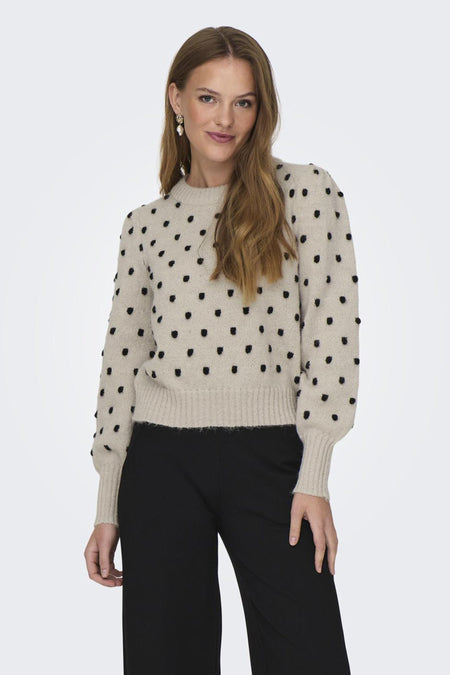 Trui met ronde hals Ecru - JDY