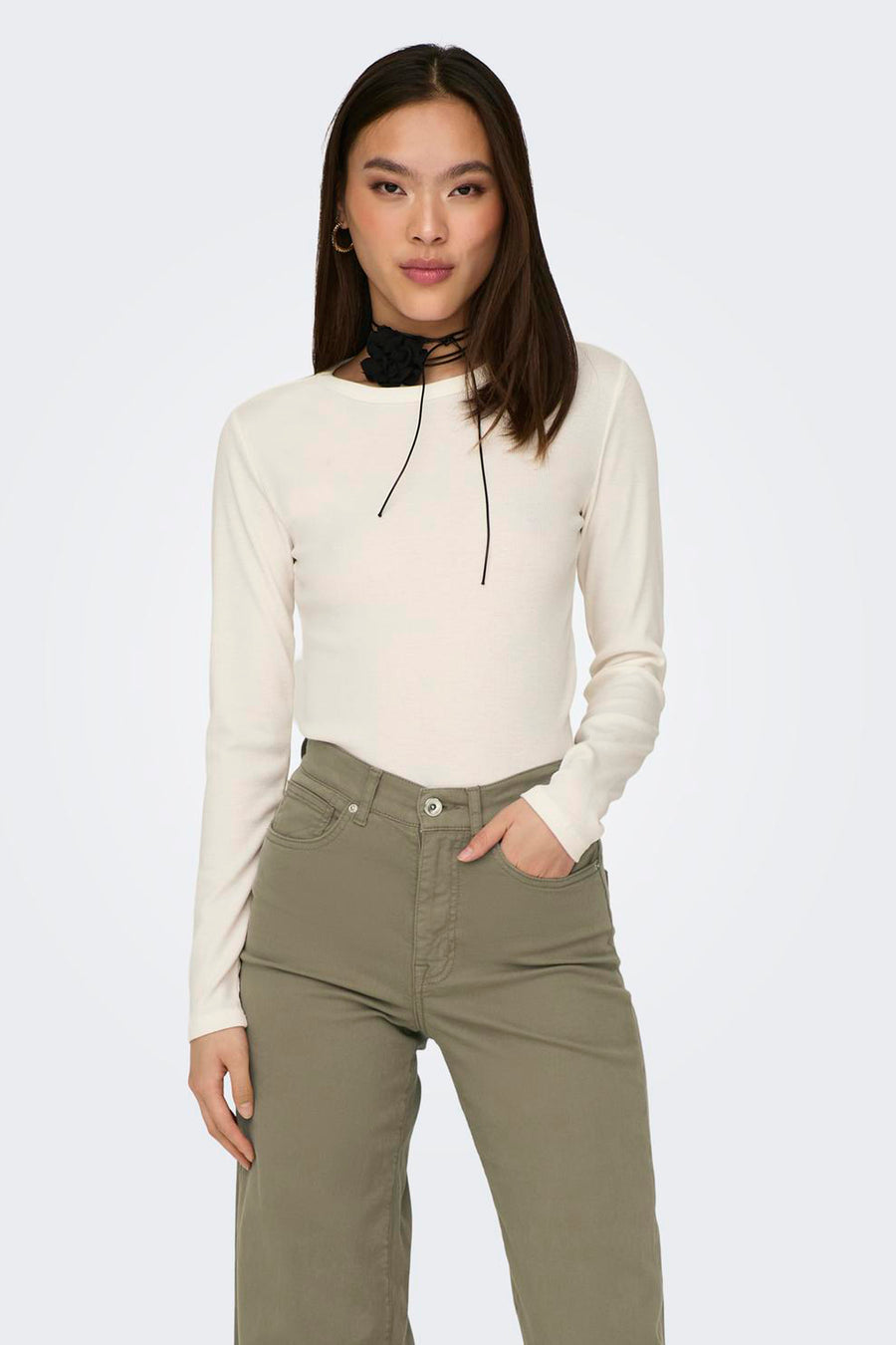 Top (lange mouwen) Wit - JDY