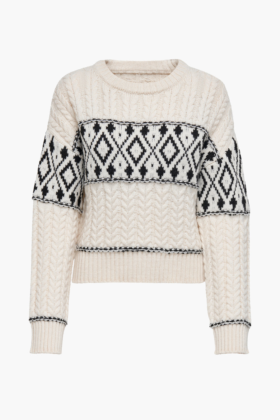 Trui met ronde hals Ecru - ONLY®