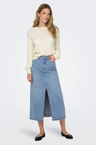 Rok (lang) Light blue denim - JDY