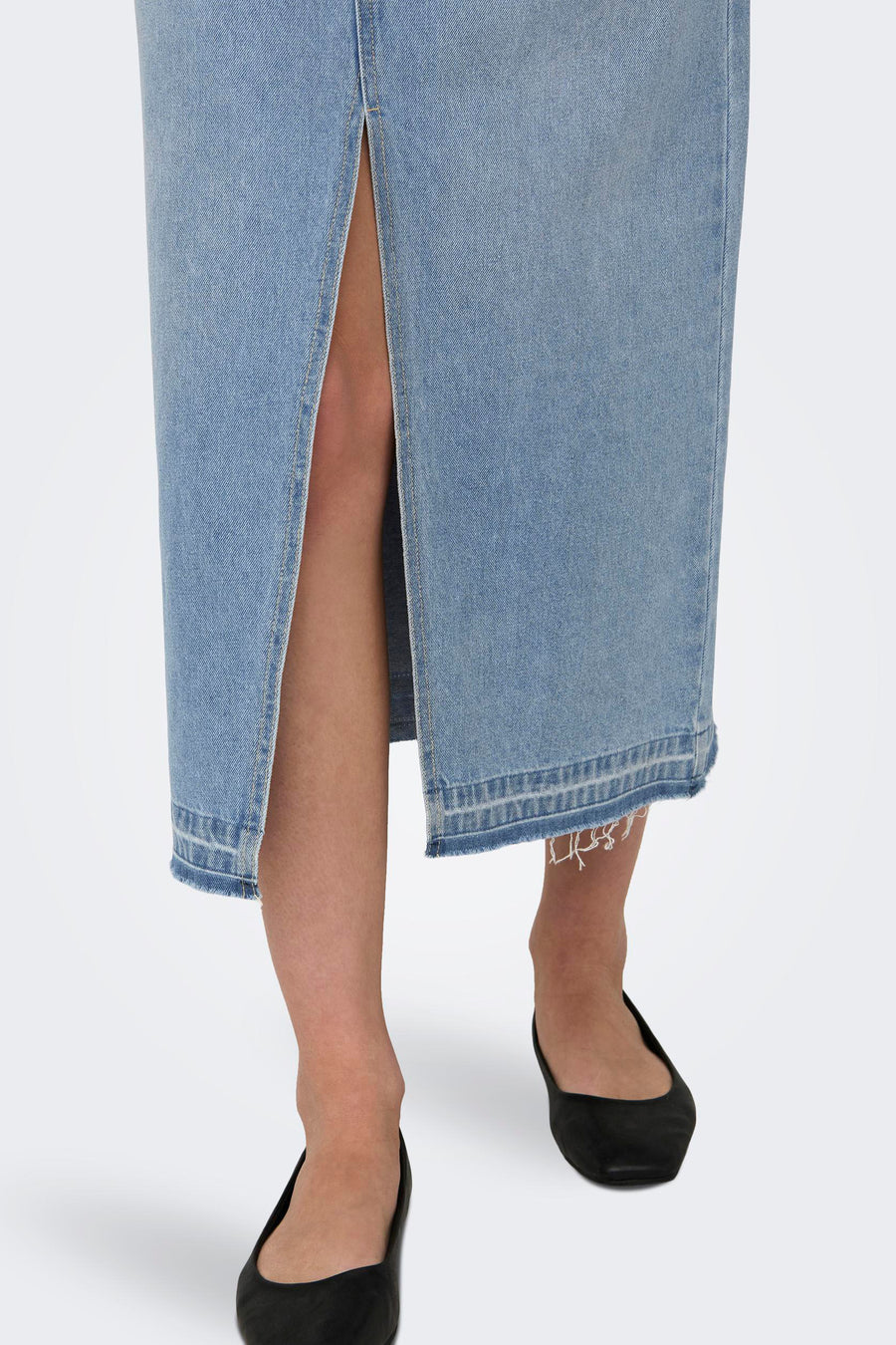 Rok (lang) Light blue denim - JDY