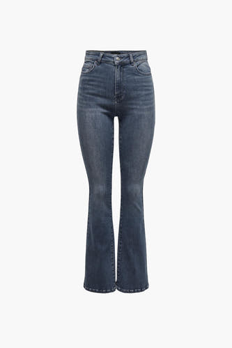 MILA FLARE - blue black denim