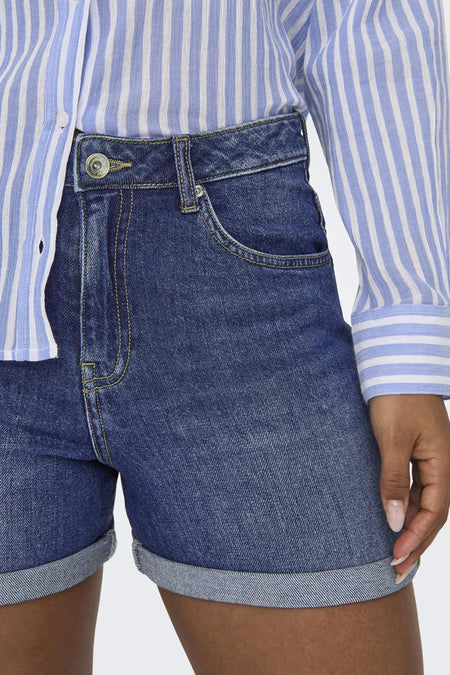 Short - mid blue denim