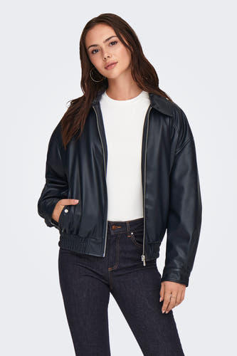 Lederen jas Blauw - ONLY®