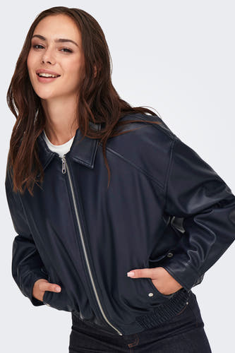 Lederen jas Blauw - ONLY®