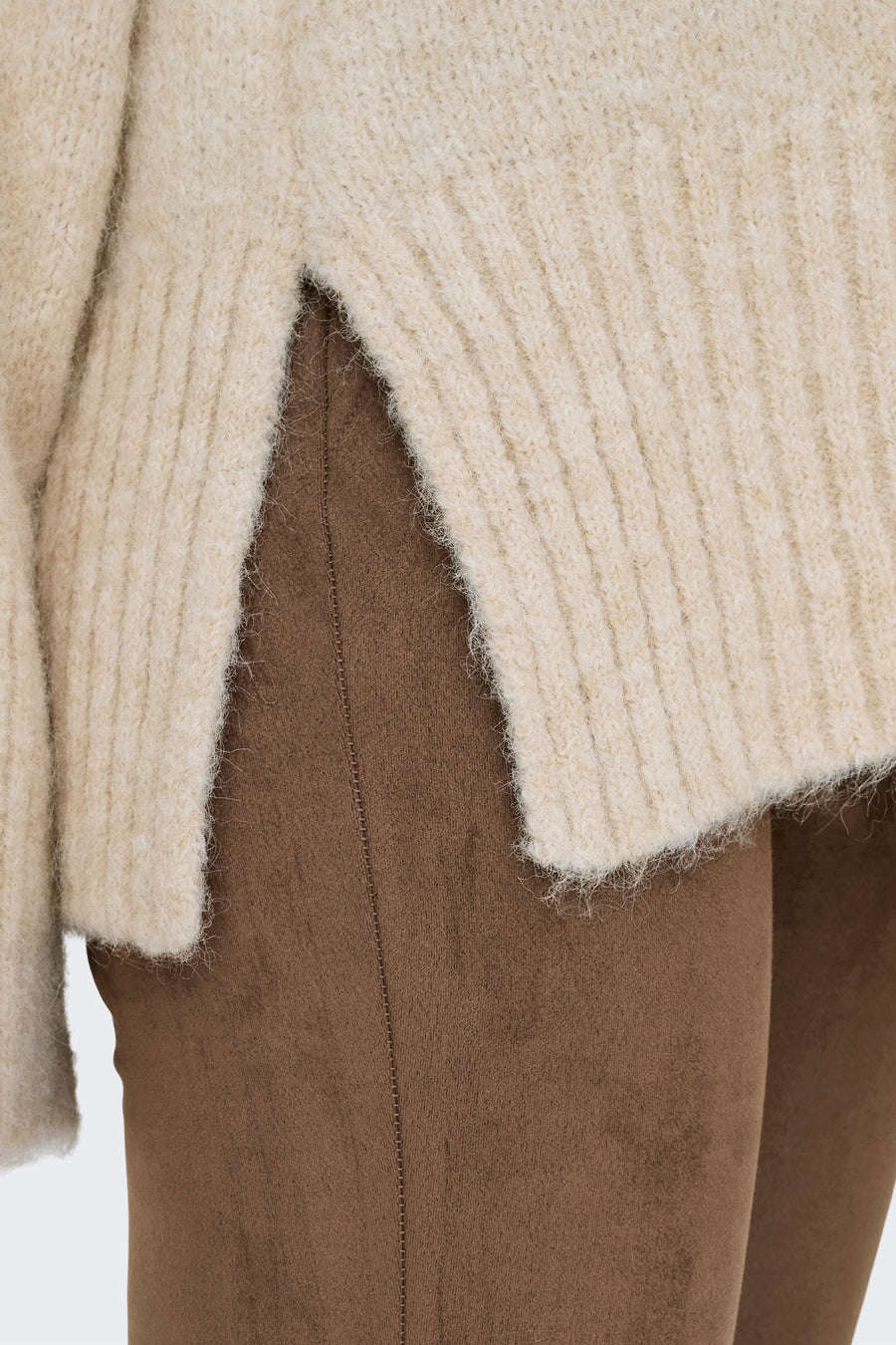 Trui met ronde hals Ecru - ONLY®