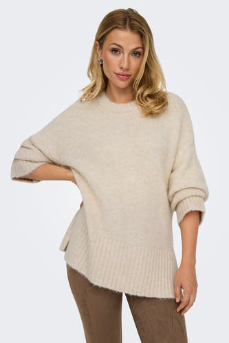 Trui met ronde hals Ecru - ONLY®