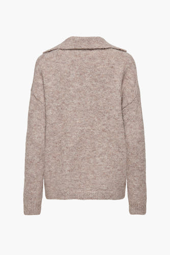 Trui met V-hals Beige - ONLY®