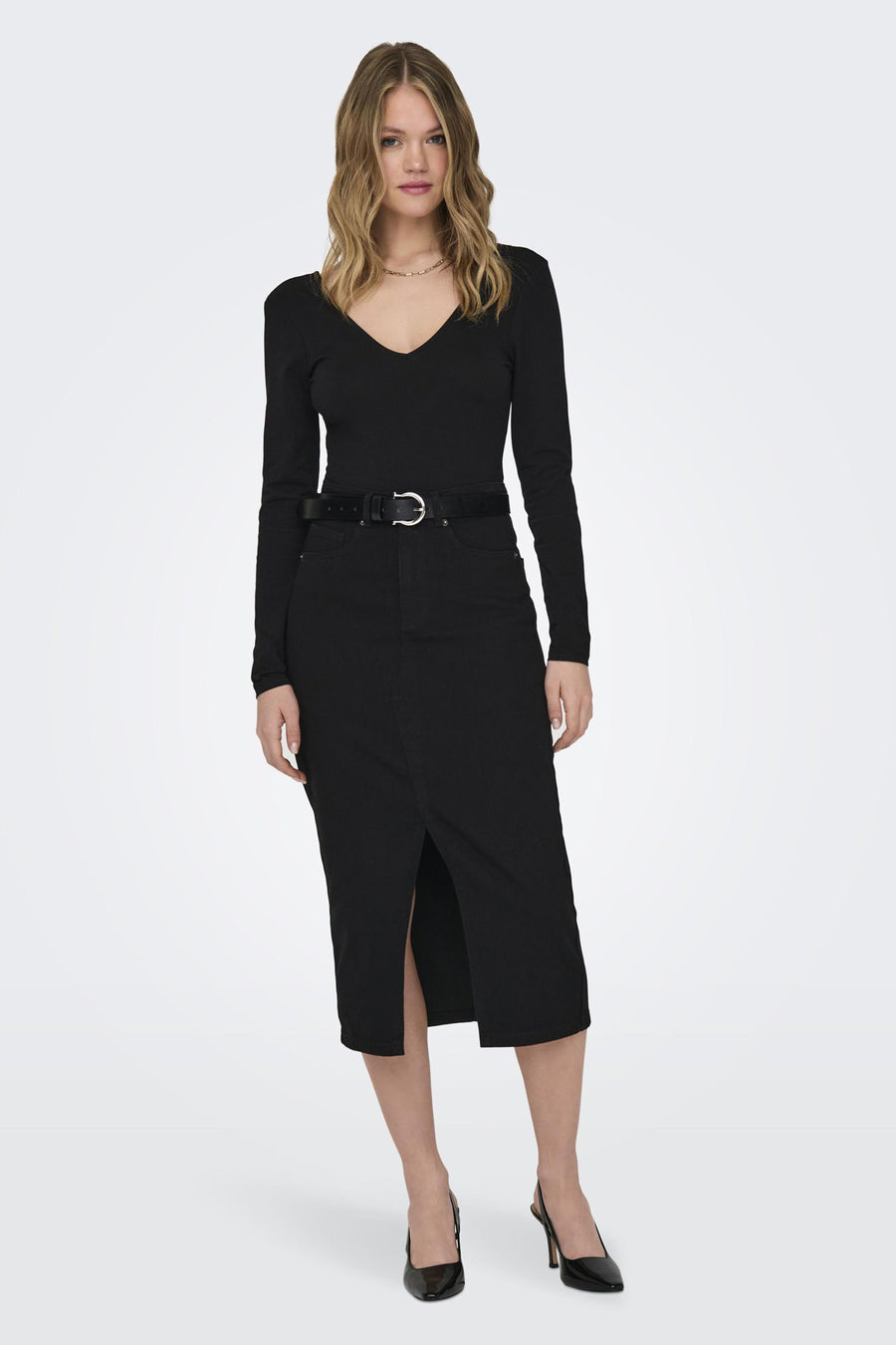 Rok 3/4 Black denim - ONLY®