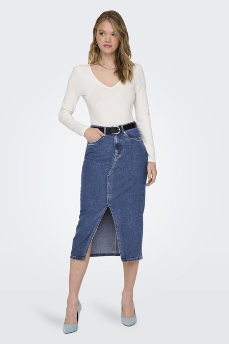 Rok 3/4 Mid blue denim - ONLY®