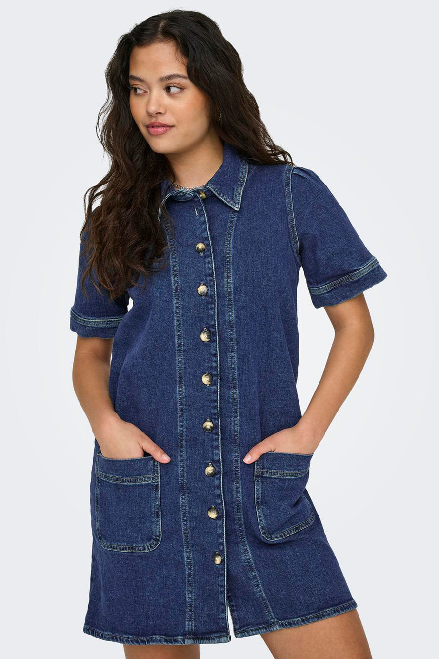 Kleedjes (korte mouwen) Dark blue denim - ONLY®