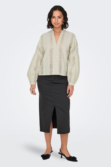 Blouse (lange mouwen) Ecru - ONLY®
