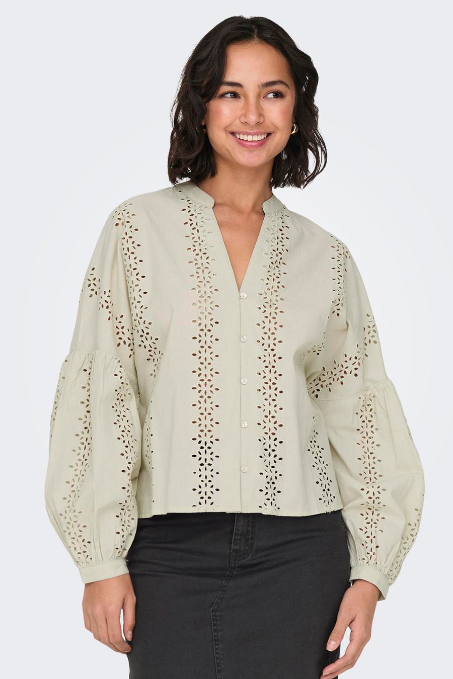 Blouse (lange mouwen) Ecru - ONLY®