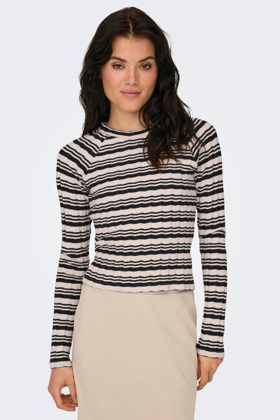 T-shirt (lange mouwen) Ecru - ONLY®