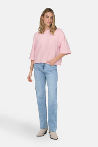Pull met ronde hals - roze