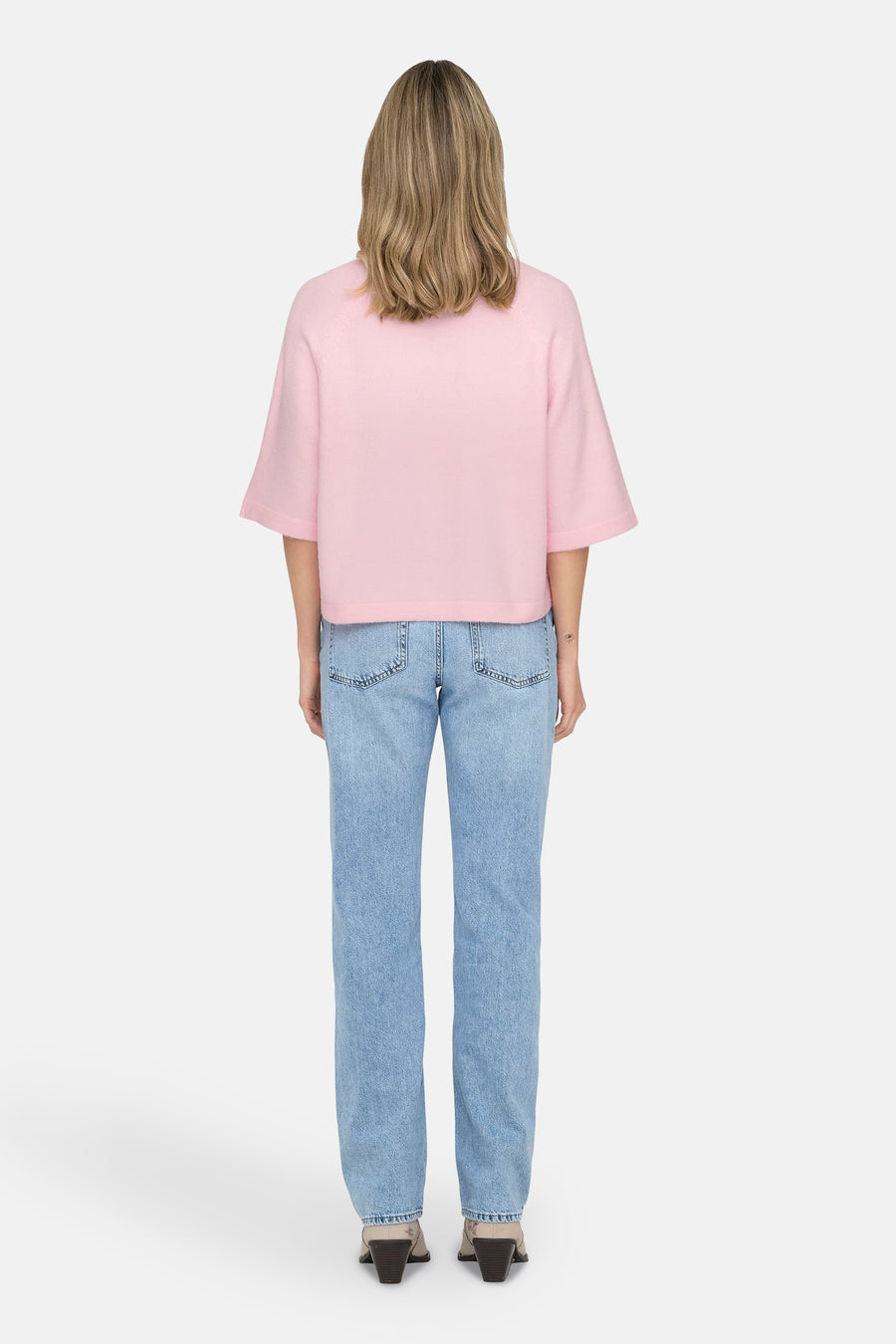 Pull met ronde hals - roze