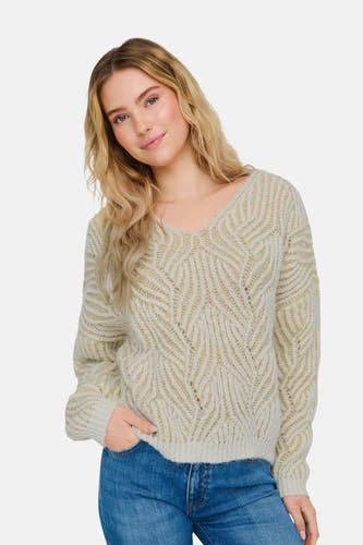 Trui met V-hals Geel - ONLY®