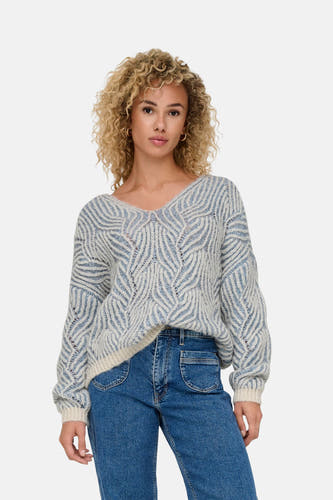 Trui met V-hals Blauw - ONLY®