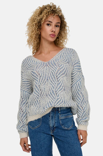 Trui met V-hals Blauw - ONLY®