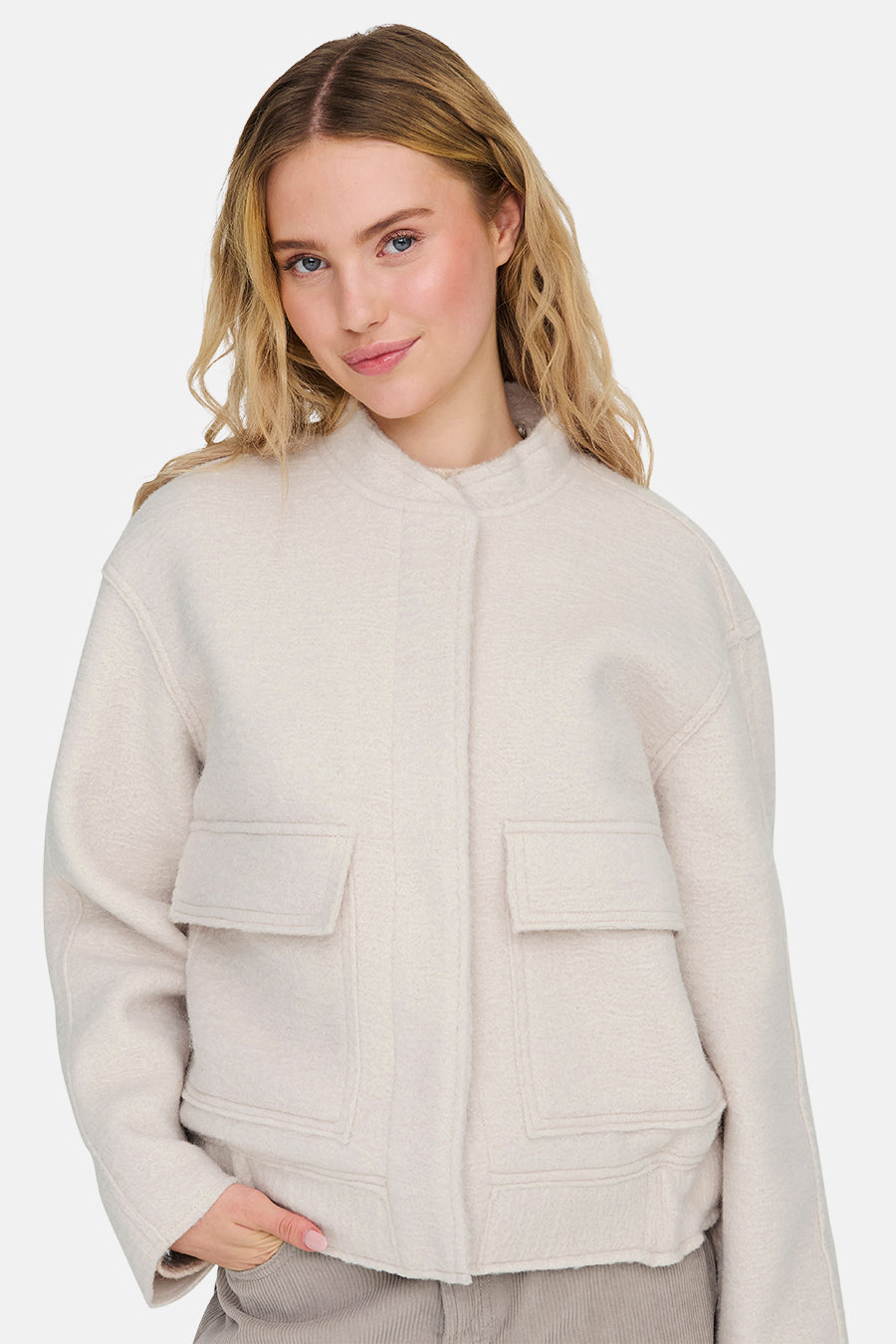 Korte jas Ecru - ONLY®