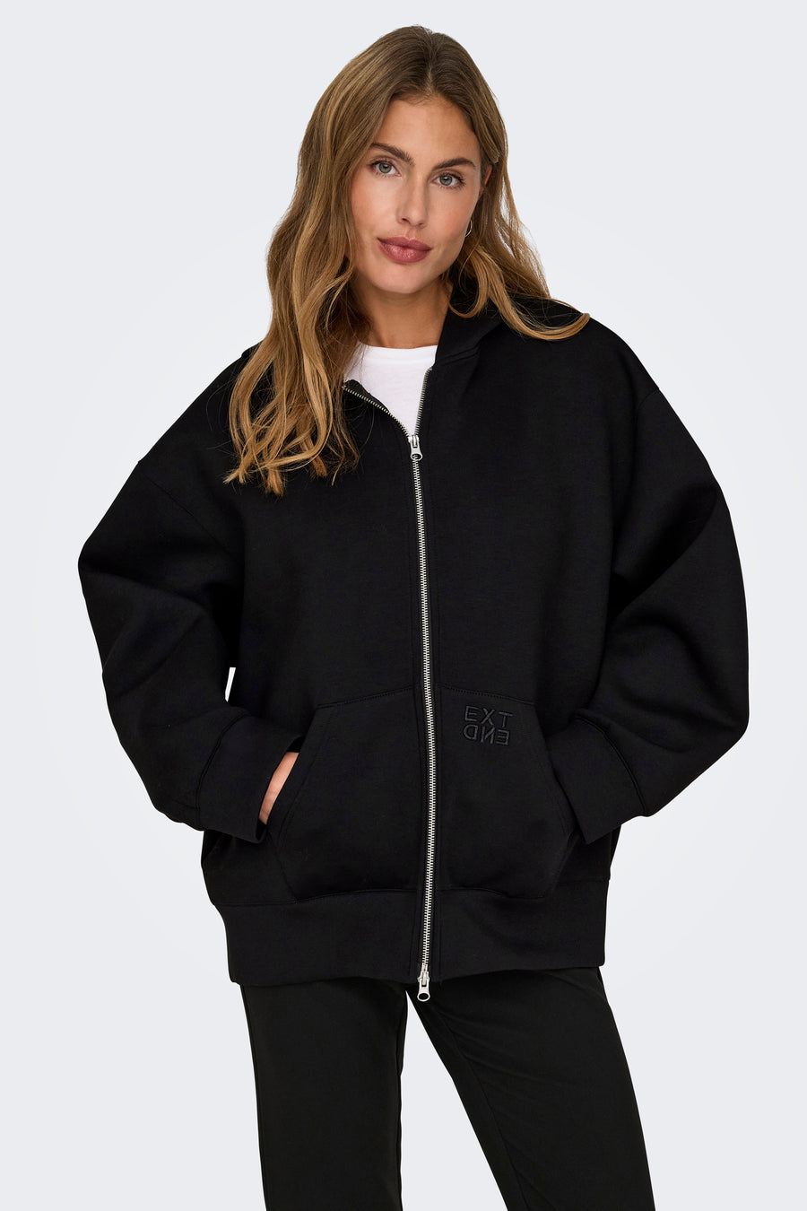 Sweater met kap Zwart - ONLY®