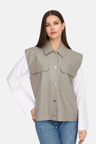 Lederen jas Beige - ONLY®