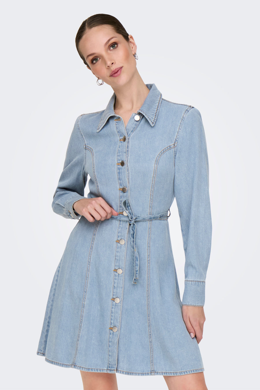 Kleedjes (lange mouwen) Light blue denim - JDY