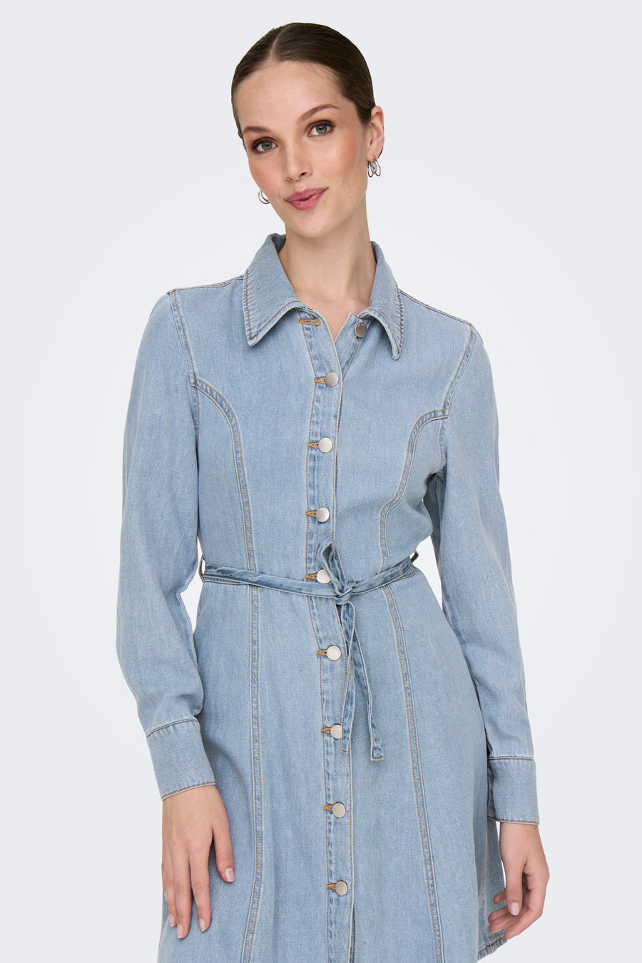 Kleedjes (lange mouwen) Light blue denim - JDY