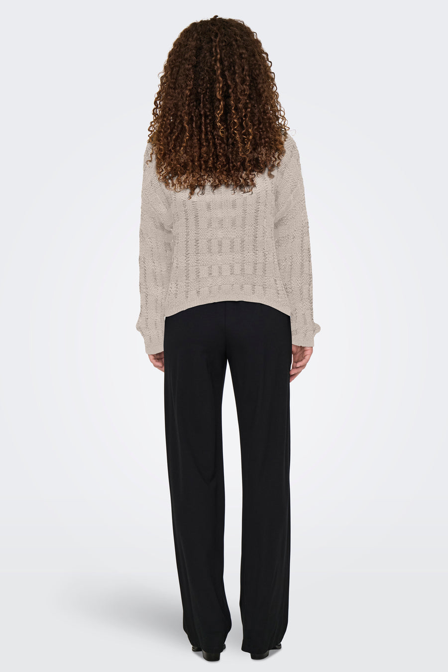 Trui met ronde hals Ecru - ONLY®
