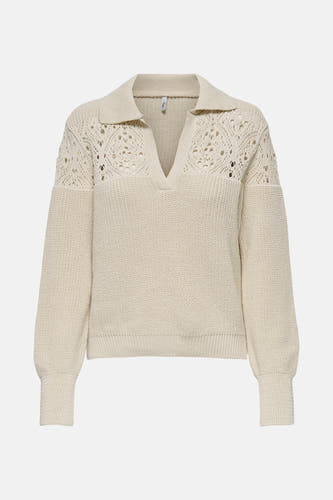 Trui met V-hals Ecru - ONLY®