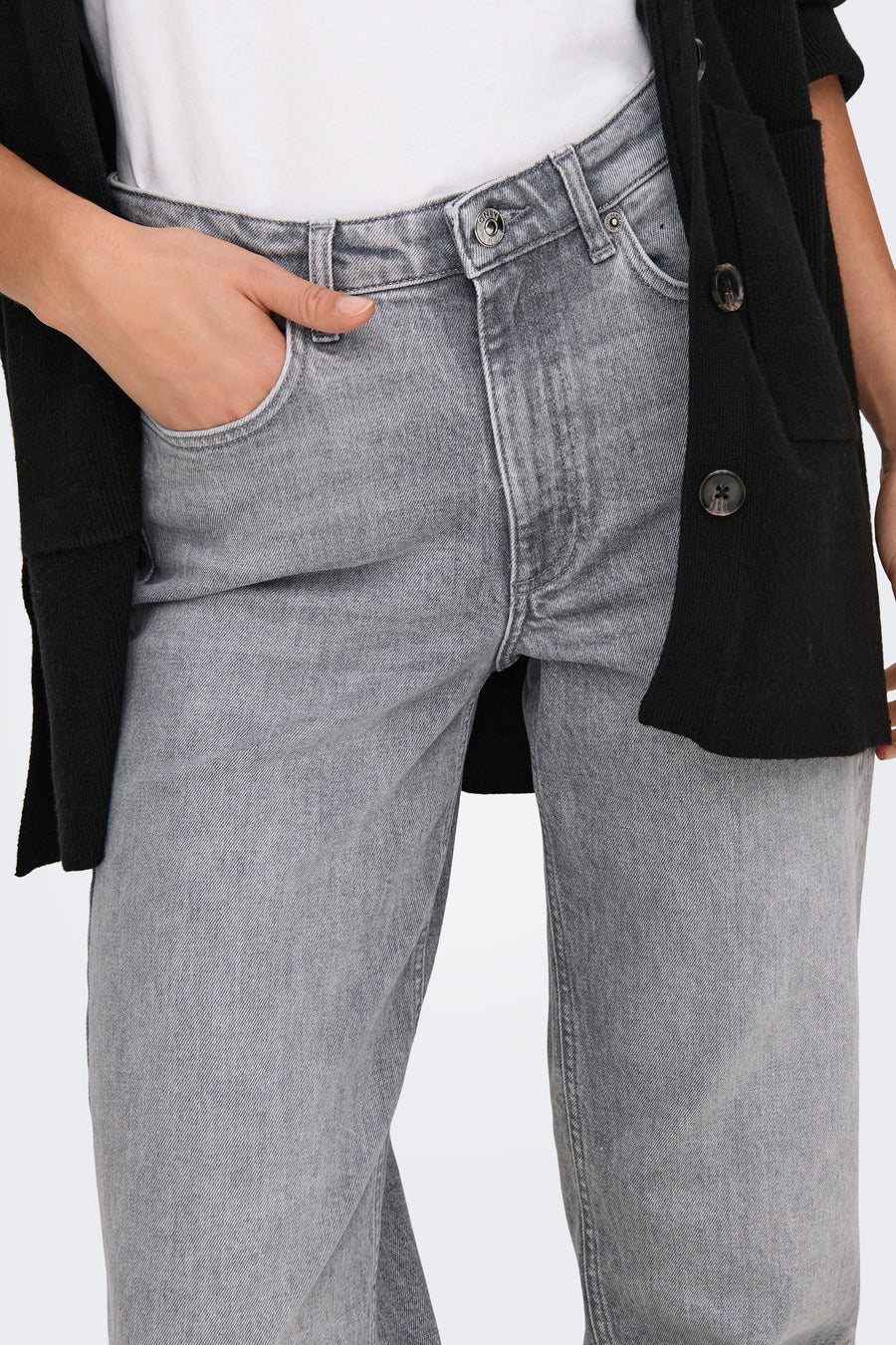 Mom Jeans Mid grey denim - ONLY®