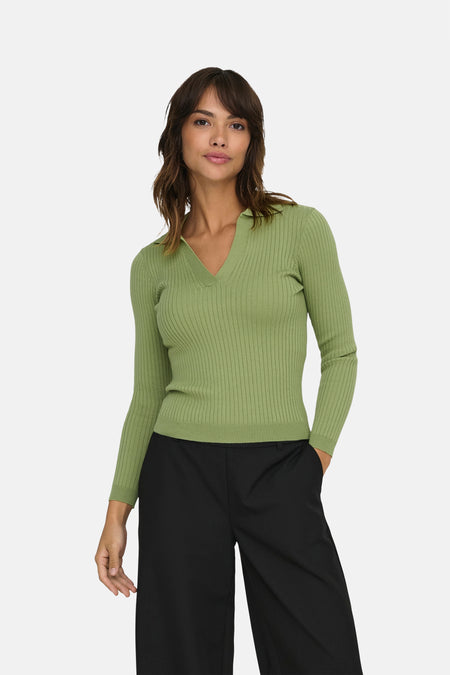 Trui met V-hals Groen - ONLY®