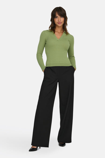 Trui met V-hals Groen - ONLY®