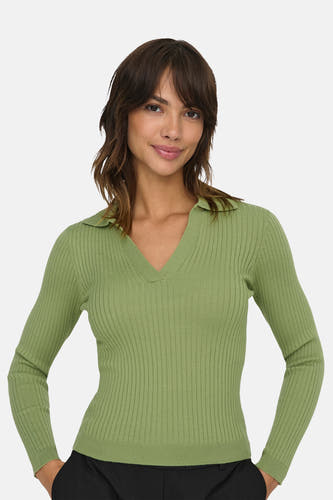 Trui met V-hals Groen - ONLY®