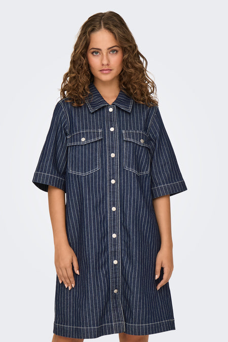 Kleedjes (korte mouwen) Dark blue denim - ONLY®